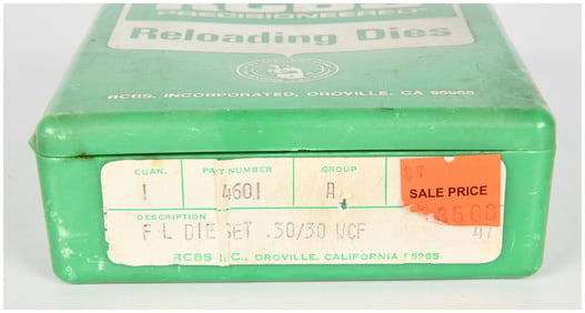 RCBS Full Length 2-Die Set for .30/30 WCF Reloading Dies Part 4601