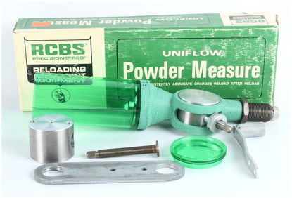 RCBS Uniflow Powder Measure Reloading Equipment with Accessories and Original Packaging