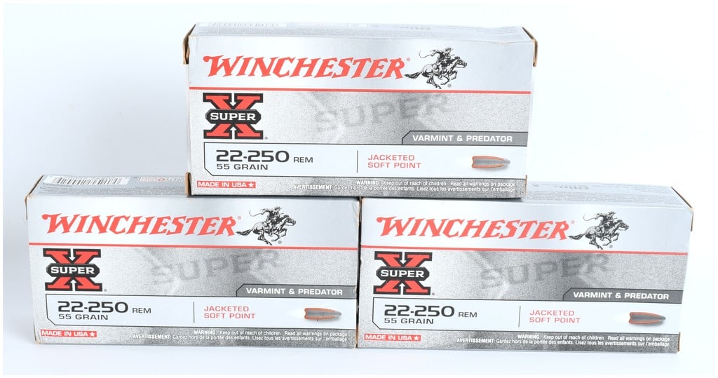 Winchester Super X Varmint & Predator .22-250 Remington Ammunition 55 Grain Jacketed Soft Point Lot (1 of 3)