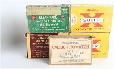 A Lot of 62 Caliber .30-06 Springfield and .30 Match Ammunition