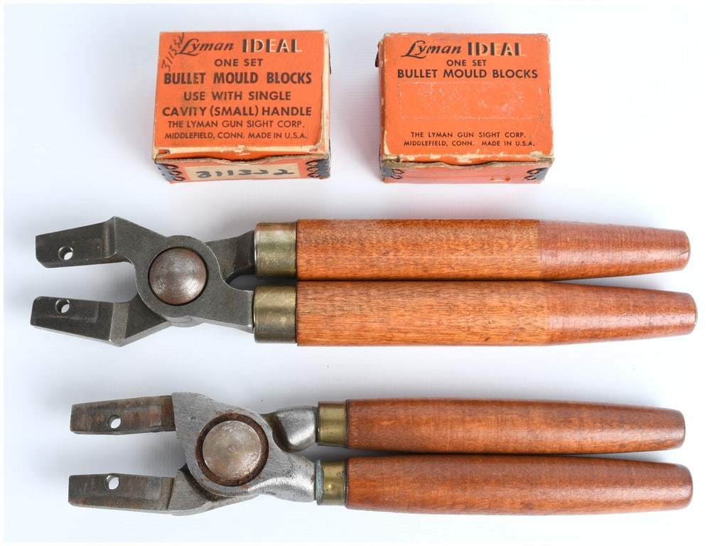 A Collection of Lyman Ideal Bullet Casting Equipment including Two Pairs of Handles and Two Sets of (1 of 5)