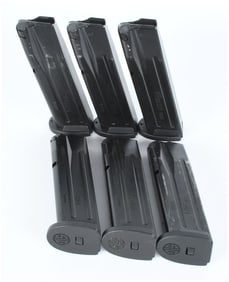 A Collection of Six SIG Sauer P320 Full Size 9mm 17-Round Magazines