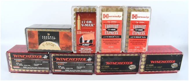 A Lot of 400 Rounds of .17 HMR Ammunition by Federal, Hornady, and Winchester