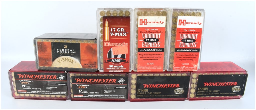 A Lot of 400 Rounds of .17 HMR Ammunition by Federal, Hornady, and Winchester (1 of 4)