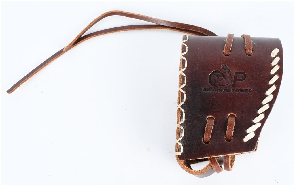 Collectible Dark Brown Leather Accessory Pouch with ORIGINAL POWER Embossed Branding (1 of 5)