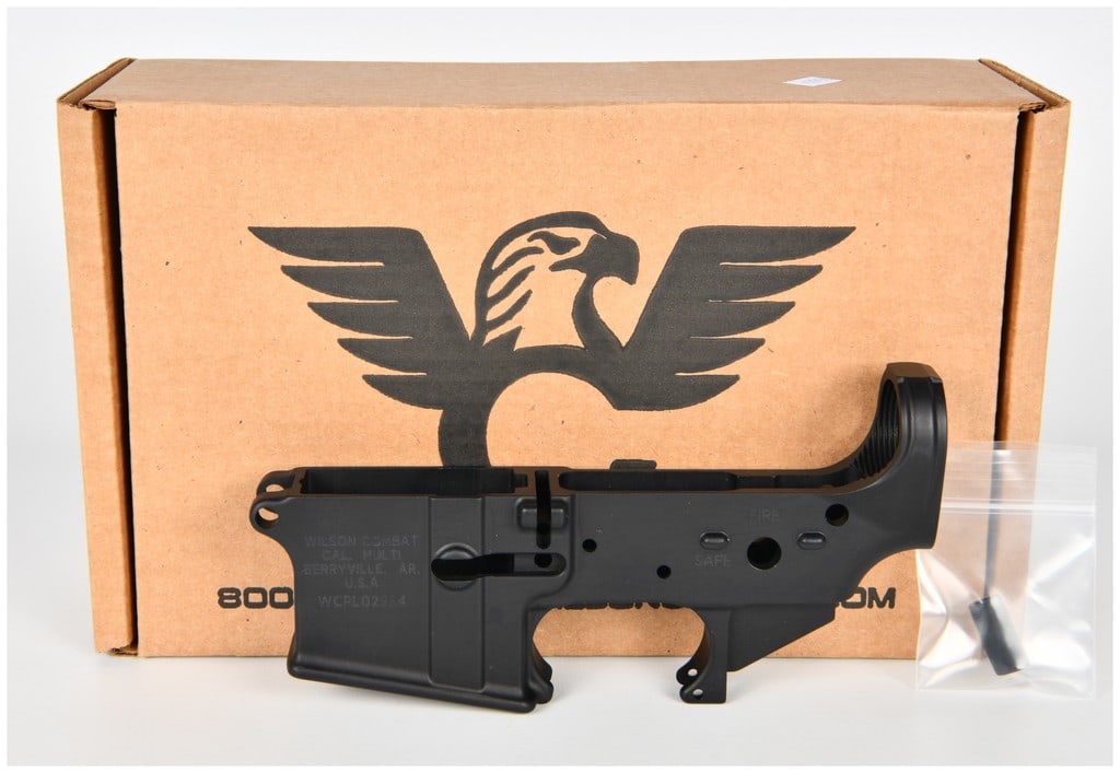 Wilson Combat AR-15 Style Stripped Lower Receiver, CAL. MULTI, SN WCPL02954: This is a modern production Wilson Combat AR-15 style stripped lower receiver. The receiver is constructed of forged aluminum with a matte black anodized finish, designed to accept various calibers (m