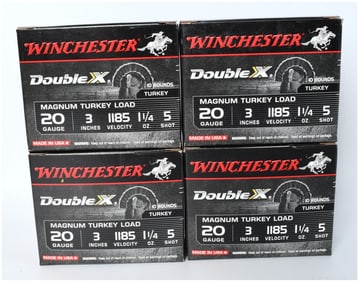 A Lot of 40 Rounds Winchester Double X Magnum Turkey Load 20 Gauge 3 Inch Shotshells