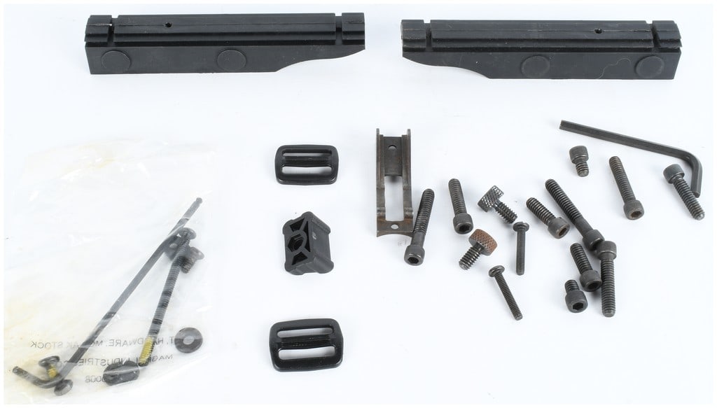 A Collection of 22 Firearm and Tactical Accessories Including Picatinny Rails and Sight Components (1 of 12)