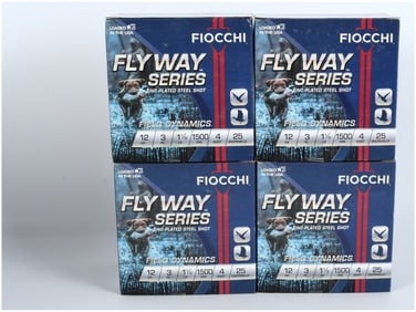 Fiocchi Flyway Series Field Dynamics 12 Gauge #4 Steel Shot Ammunition Lot of 100