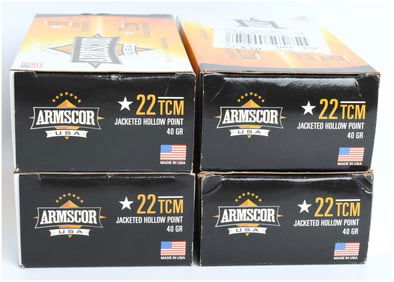 Armscor USA .22 TCM 40 Grain Jacketed Hollow Point Ammunition Lot (200 Rounds)