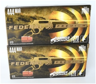 A Lot of 40 Rounds of Federal Premium HammerDown .444 Marlin 270 Grain Centerfire Rifle Ammunition
