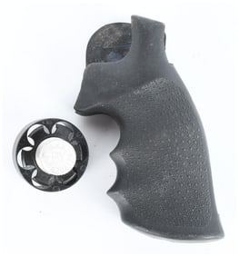 A Lot of Two Revolver Accessories: Hogue Monogrip and HKS 6-Round Speed Loader