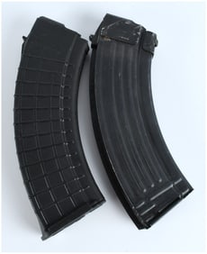 A Pair of AK-47/AKM 7.62x39mm 30-Round Detachable Box Magazines (ProMag Polymer and Stamped Steel)