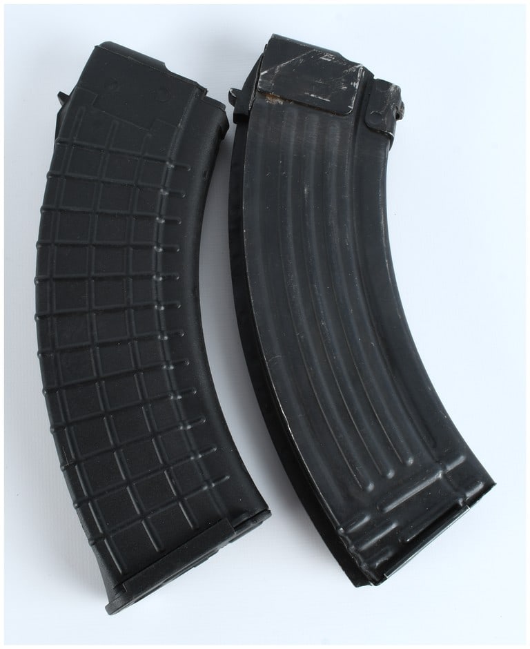 A Pair of AK-47/AKM 7.62x39mm 30-Round Detachable Box Magazines (ProMag Polymer and Stamped Steel) (1 of 3)