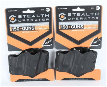 A Pair of Phalanx Defense Systems Stealth Operator Multi-Fit OWB Right Hand Holsters