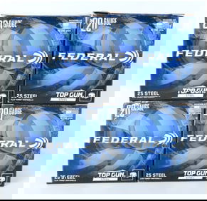 A Lot of 100 Rounds Federal Top Gun Steel 20 Gauge 7 Shot Ammunition