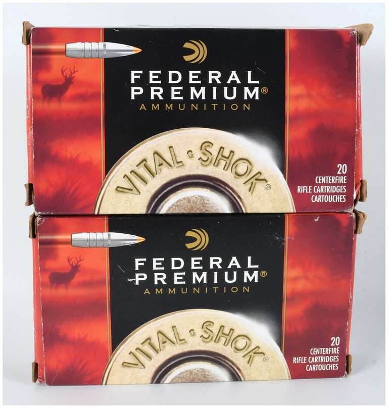 A Lot of 33 Federal Premium Vital-Shok .30-06 Springfield 180 Grain Trophy Bonded Tip Cartridges (1 of 5)