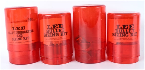 A Collection of Four Lee Precision Bullet Sizing and Lubricating Die Kits (.309, .356, .358, .452)