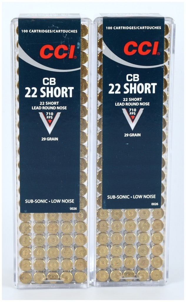 A Lot of 200 Rounds of CCI CB .22 Short 29 Grain Lead Round Nose Rimfire Ammunition (1 of 2)