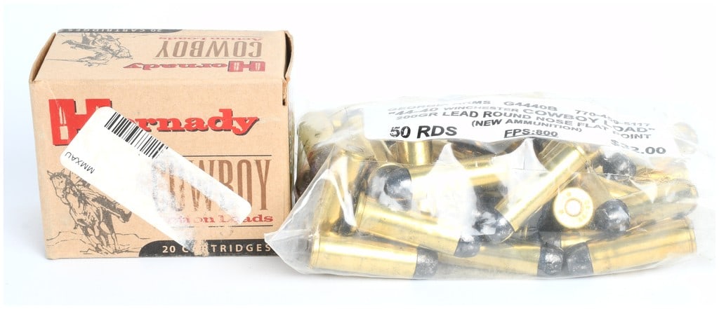 A Lot of 70 Rounds of Hornady and Georgia Arms .44-40 Winchester Cowboy Ammunition (1 of 3)