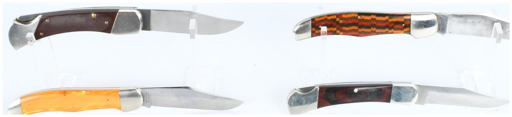A Collection of Four Folding Lockback Knives, including Parker, Sabre, Olcut, and John Primble (1 of 20)