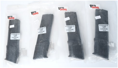 A Collection of Four ProMag 30-Round Black Polymer Magazines for FN Five-seveN 5.7x28mm