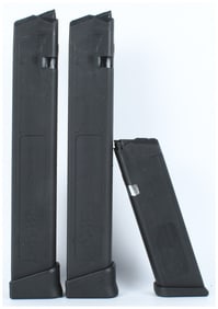 Trio of SGM Tactical 9mm Detachable Box Magazines for Glock (Two 33-Round, One 17-Round)