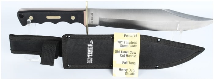 Schrade Old Timer Bowie Fixed Blade Knife, Model 1112444 (10 inch Blade)
