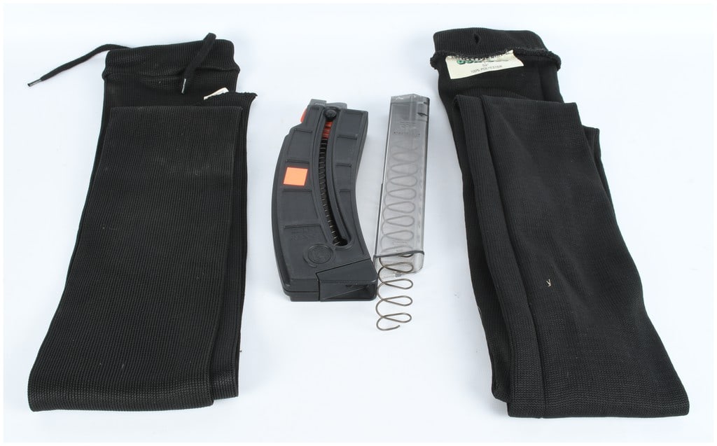 A Lot of 4 Firearm Accessories: Smith & Wesson .22 LR Magazine, ETS 9mm Magazine, and Two Gunsock (1 of 8)