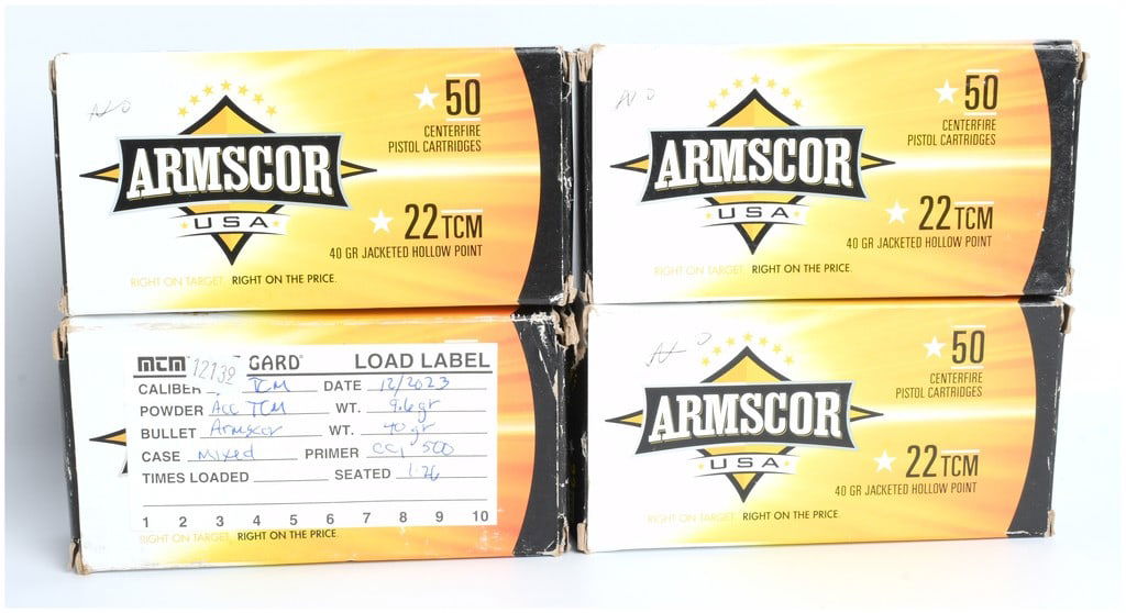 Armscor USA .22 TCM 40 Grain JHP Remanufactured Ammunition (200 Rounds) (1 of 6)