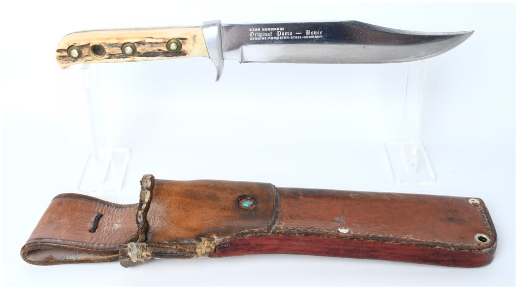 Puma 6396 Handmade Original Bowie Knife with Stag Handle and Leather Sheath (1 of 7)