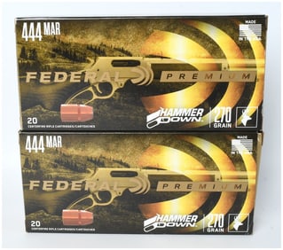 A Lot of 40 Rounds Federal Premium HammerDown 444 Marlin 270 Grain Ammunition