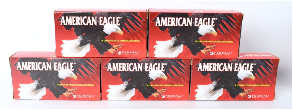 Federal American Eagle 9mm Luger 115 Grain FMJ Ammunition Lot of 250 Rounds (1 of 3)