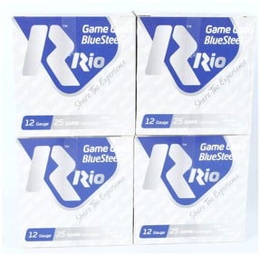 Rio Game Load BlueSteel 12 Gauge 2 3/4 inch 1 1/8 oz #6 Shot Ammunition Lot of 100 Cartridges