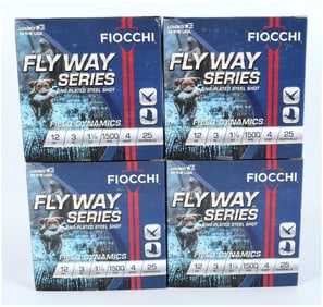 A Lot of 100 Fiocchi Fly Way Series Field Dynamics 12 Gauge 3 Inch Waterfowl Shotshells