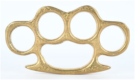 Vintage or Antique Brass Knuckle Duster Four-Finger Design