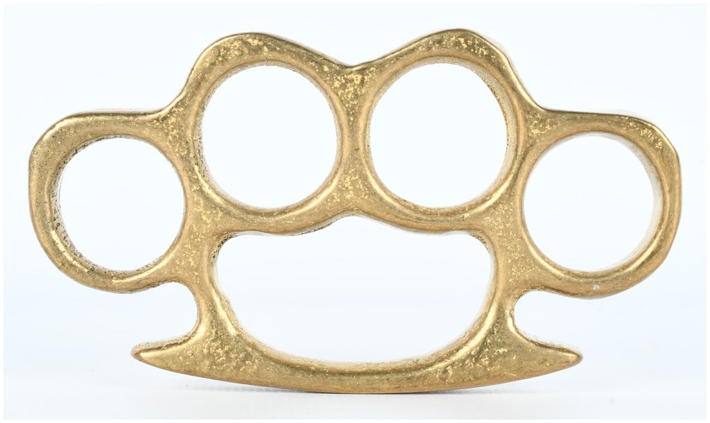 Vintage or Antique Brass Knuckle Duster Four-Finger Design (1 of 4)