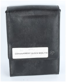 Sneaky Pete Black Leather OWB Concealment Holster for Glock