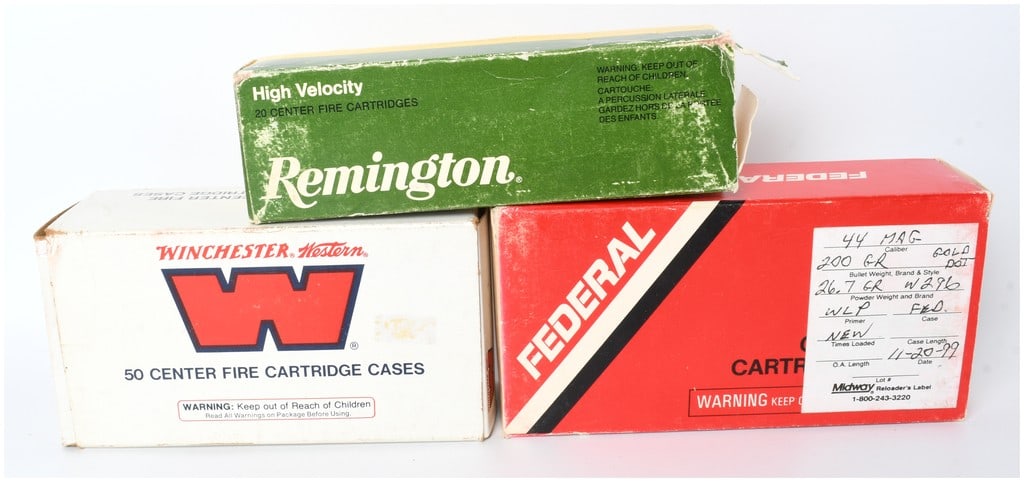 A Lot of 120 .44 Remington Magnum Ammunition and Reloading Components by Remington, Winchester, and (1 of 5)
