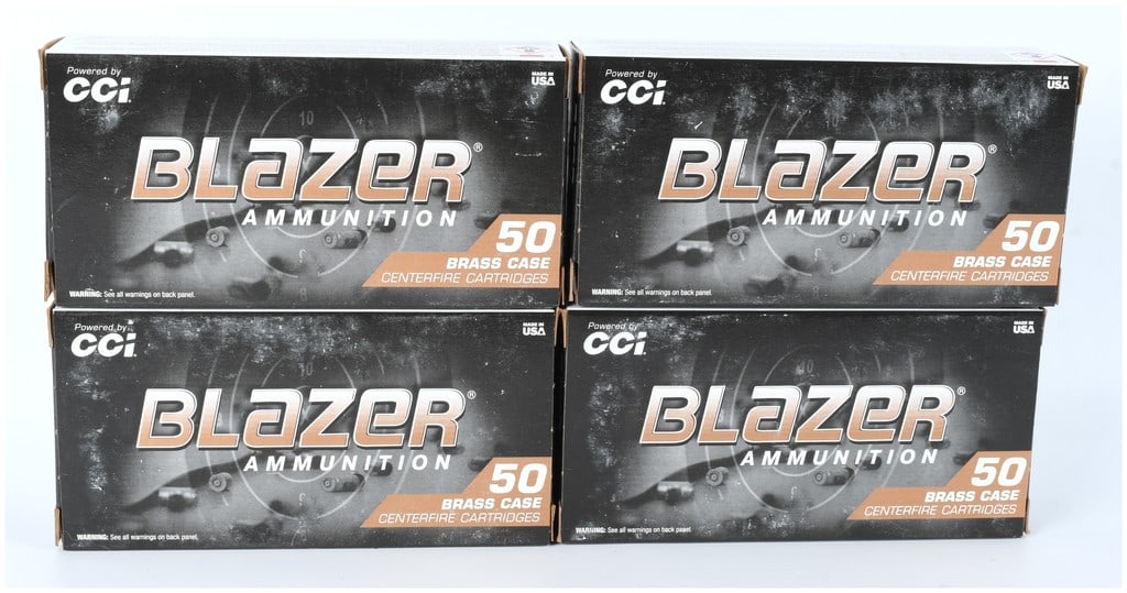 CCI Blazer Brass Ammunition, 9mm Luger, 124 gr FMJ, Lot of 200 Rounds (1 of 3)