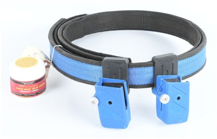 CR Speed IPSC USPSA High Speed Shooting Belt Rig with Two Magazine Pouches and Lyman Bore Cream