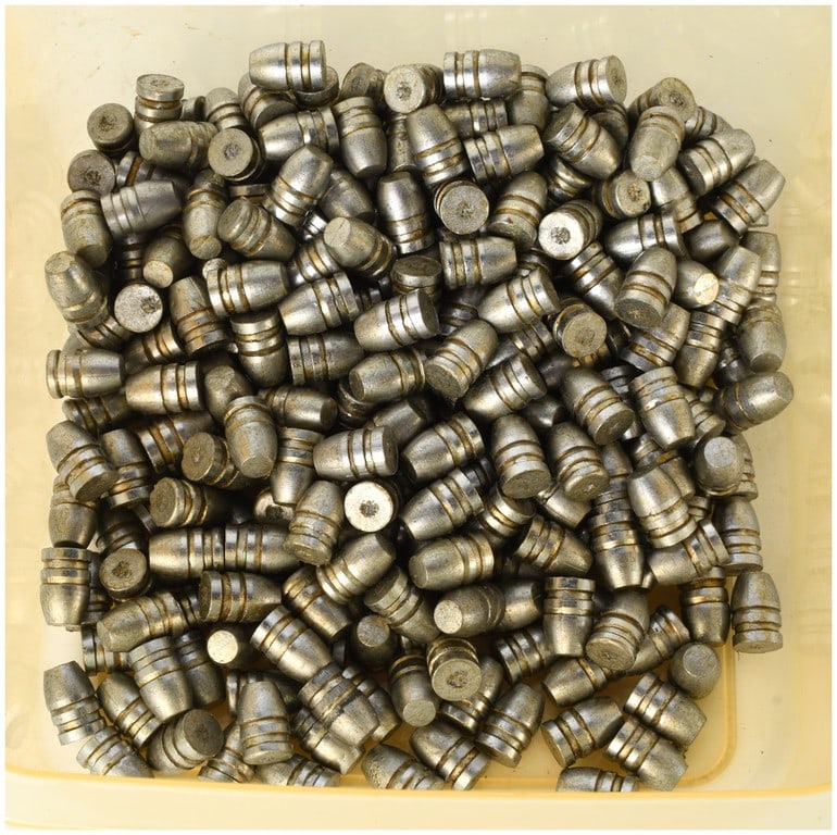 Lot of 300 .356 Diameter Cast Lead Minie Style Reloading Bullet Tips (1 of 2)