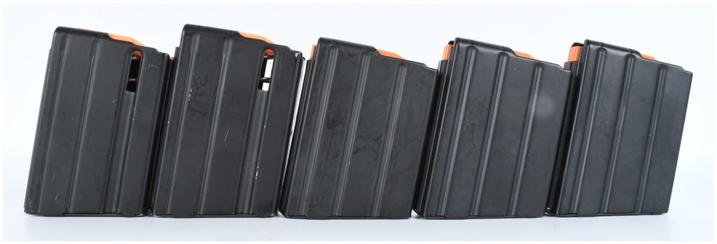 A Group of Five CMMG/AR Stoner AR-15 Magazines for .350 Legend Caliber (1 of 7)