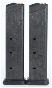 A Pair of Magpul PMAG 21 GL9 9x19mm 21-Round Pistol Magazines
