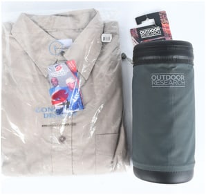 A Pair of New Tactical and Outdoor Items Concealed Designs Shirt and Outdoor Research Water Bottle