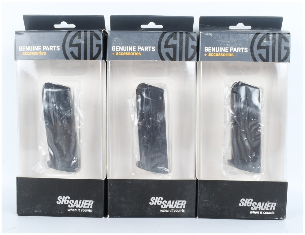 A Trio of Sig Sauer Compact .380 ACP 12-Round OEM Pistol Magazines (1 of 5)