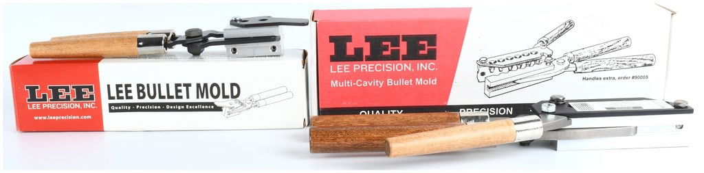 Lee Precision Multi-Cavity Bullet Molds TL 358-158 and 309-174 (A Pair): The lot consists of two (2) complete Lee Precision, Inc. multi-cavity bullet casting mold assemblies, designed for the hand-loading enthusiast to cast lead projectiles. These items are classified as