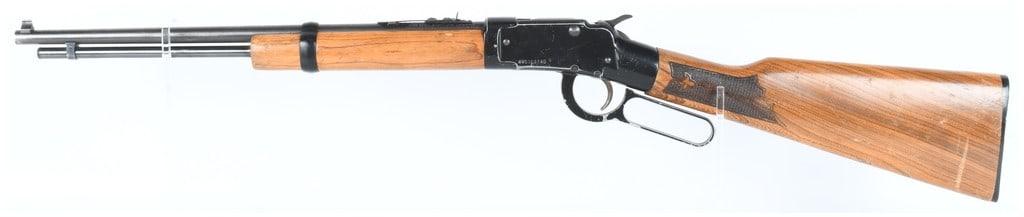 Ithaca Model 49 Lever-Action Rifle .22 S/L/LR Serial Number 490369749: A single Ithaca Model 49 lever-action rifle, chambered for .22 Short, Long, or Long Rifle ammunition. This rifle is a single-shot design that utilizes the lever mechanism primarily for cocking and