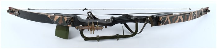 Vintage PSE Style Compound Bow with Camouflage Limbs