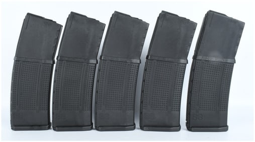A Group of 5 ProMag RM-30 AR-15 Detachable Box Magazines 5.56mm (30) RD